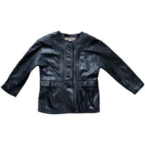 Cynthia Steffe Black Leather Jacket | Size S